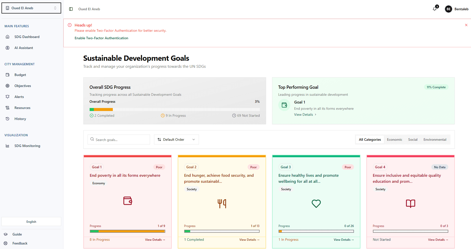 2scl – SDG Dashboard