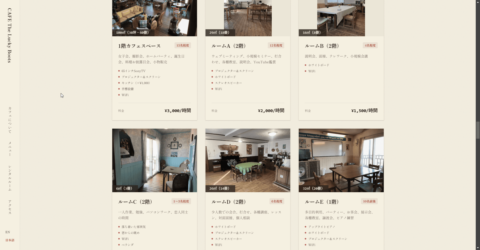 Cafe The Lucky Boots – About