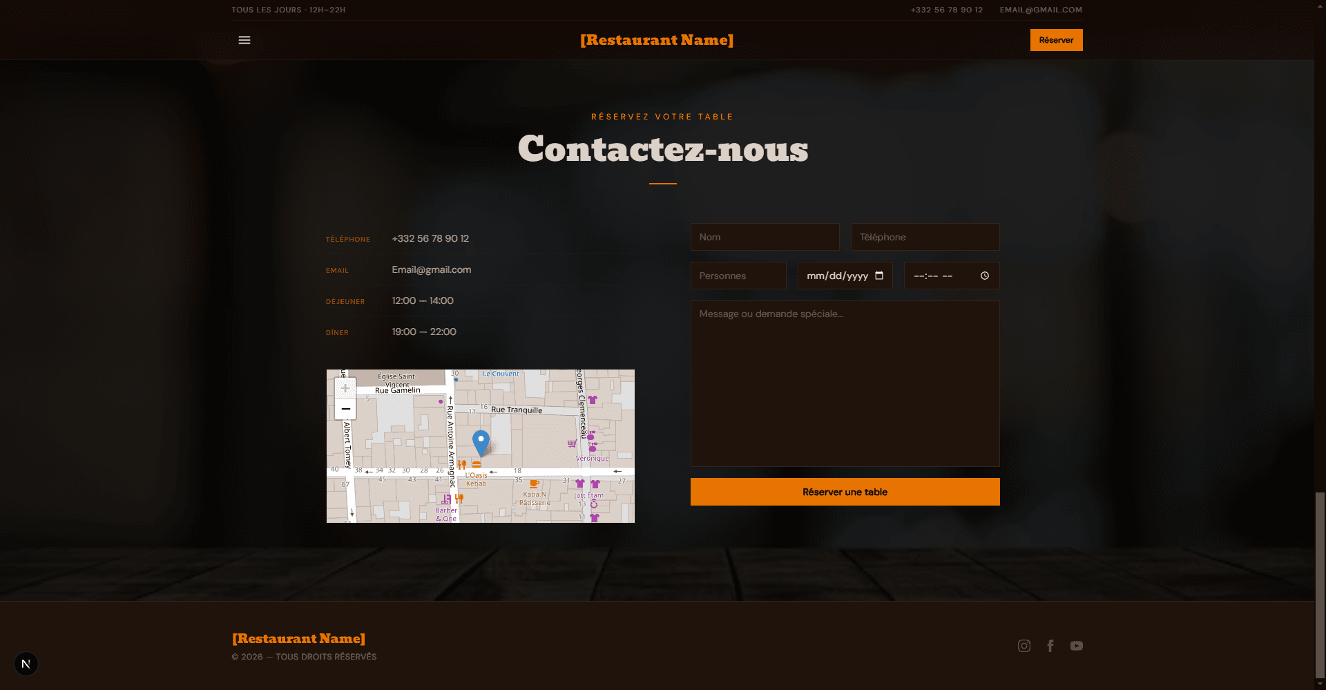 Restaurant Template – Menu