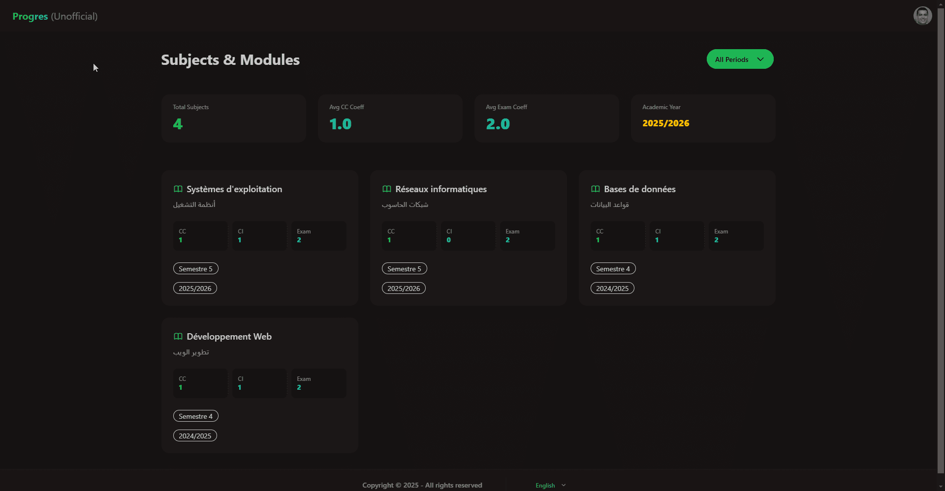 Progres – Student Portal
