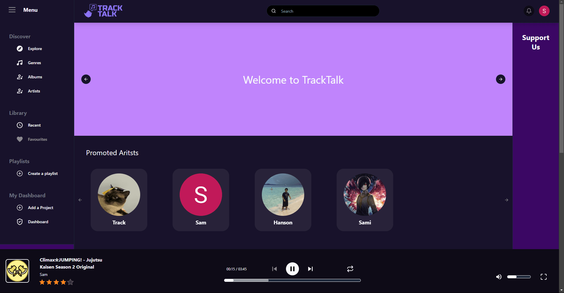TrackTalk – Home