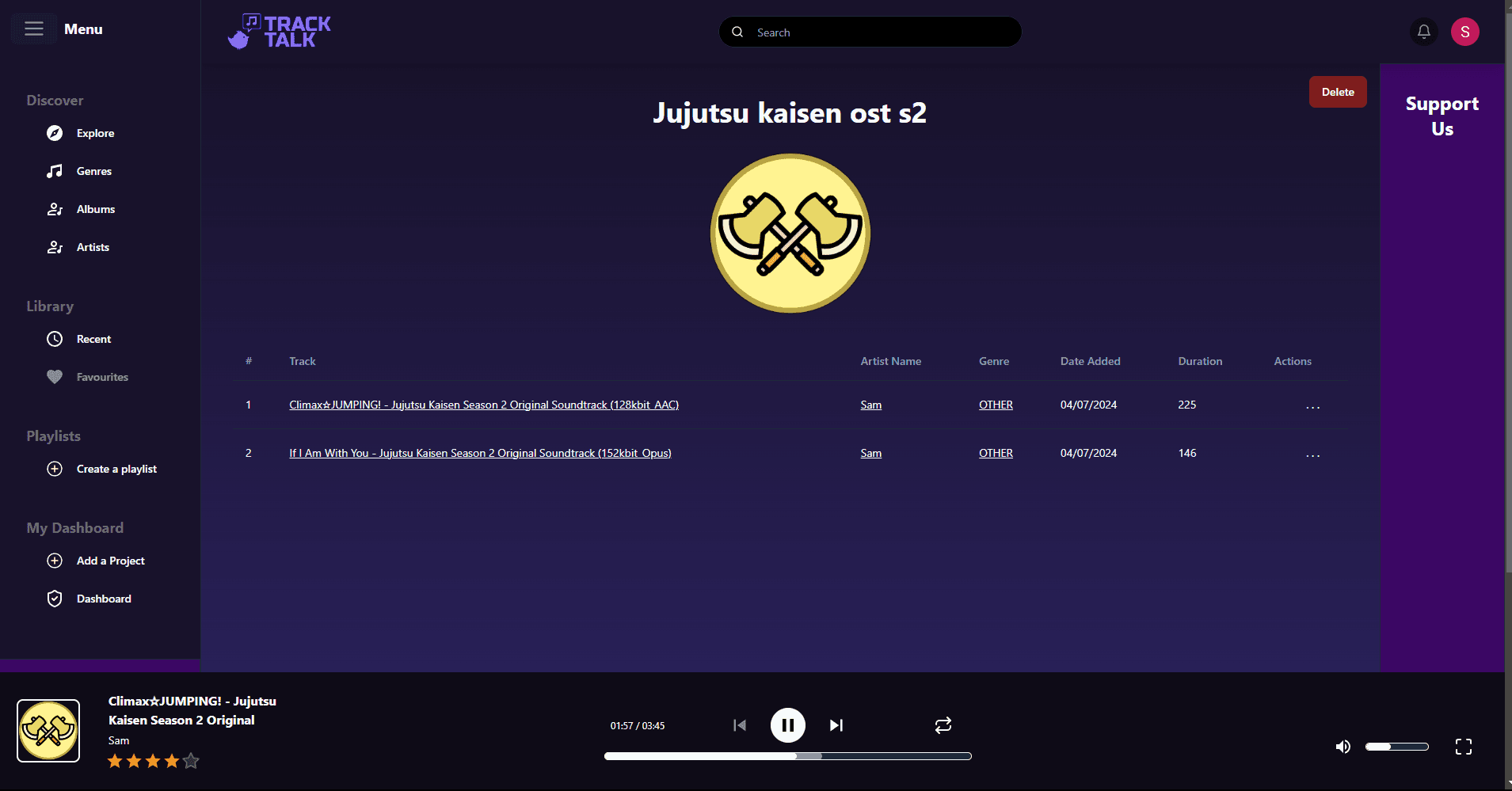 TrackTalk – Player